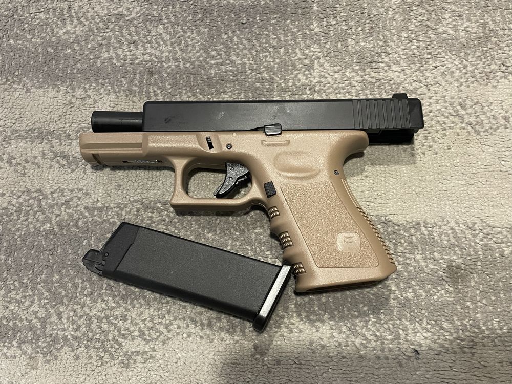 GLOCK 23 TAN GREEN GAS BLOWBACK AIRSOFT ENVIO GRATIS