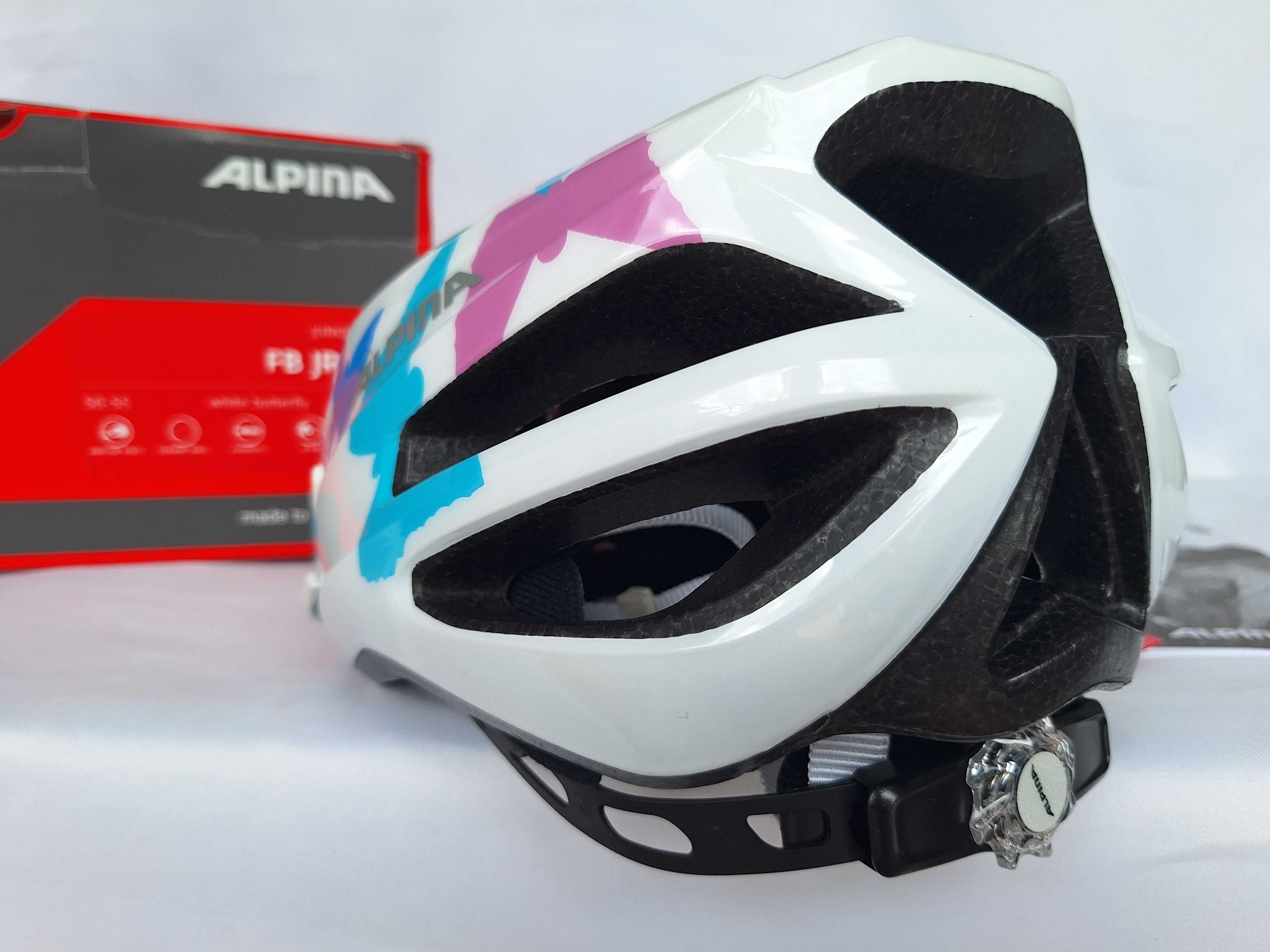 Kask rowerowy dziecięcy Alpina FB Junior 2.0 White Butterfly 50-55cm