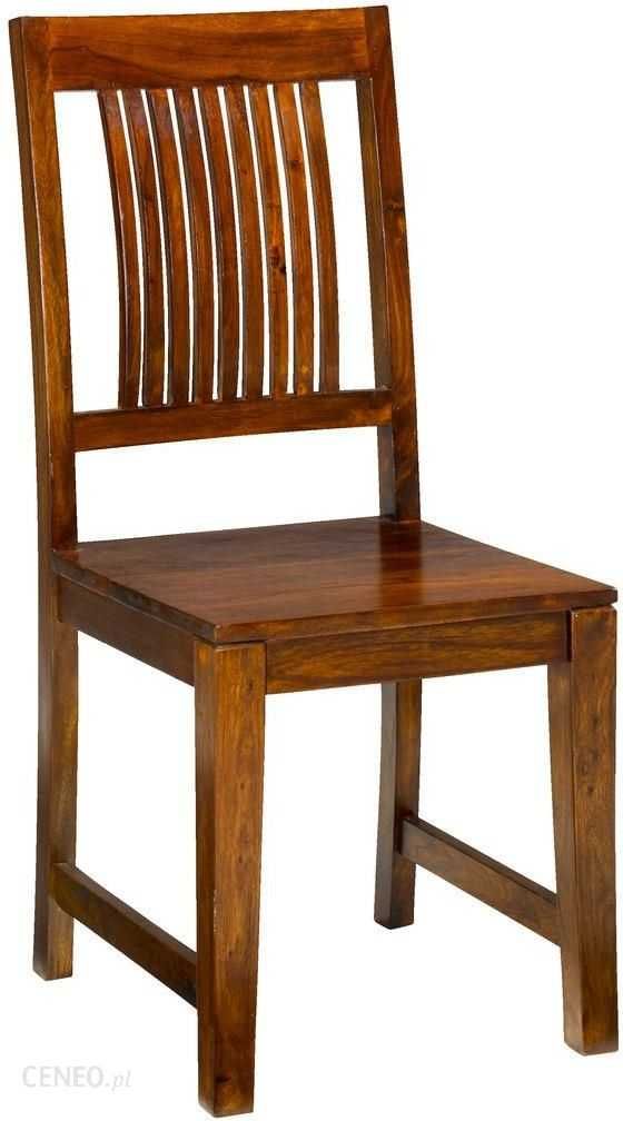 Stół FREDERICA + 4 krzesla Jysk drewno akacja + sheesham