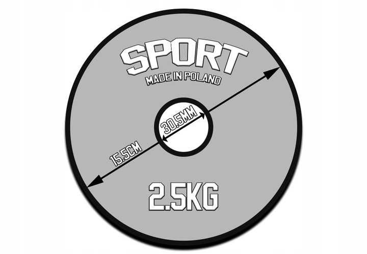 OBCIĄŻENIE ŻELIWNE TALERZ 2x2,5 kierownica 30mm