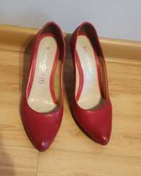 Buty czółenka baldacini czerwone rozmiar 36 skórzane