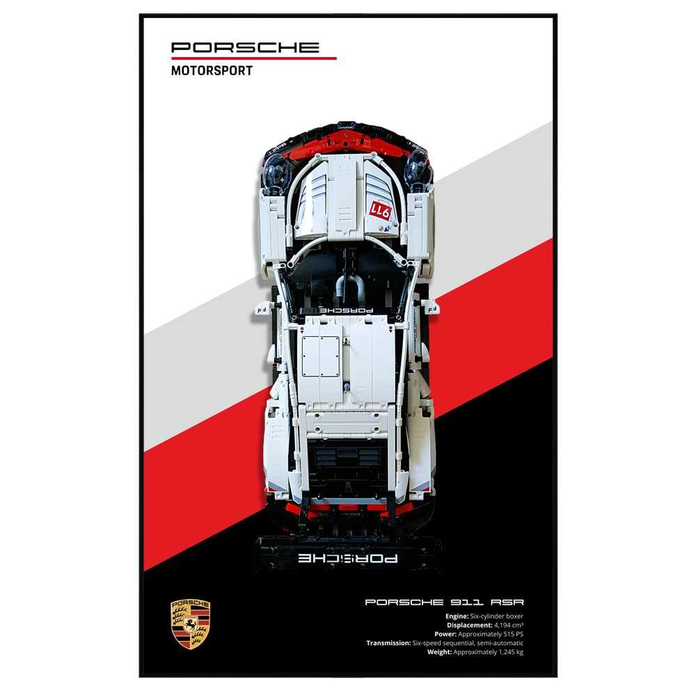Ramka do ekspozycji ściennej LEGO Porsche 911 RSR 42096