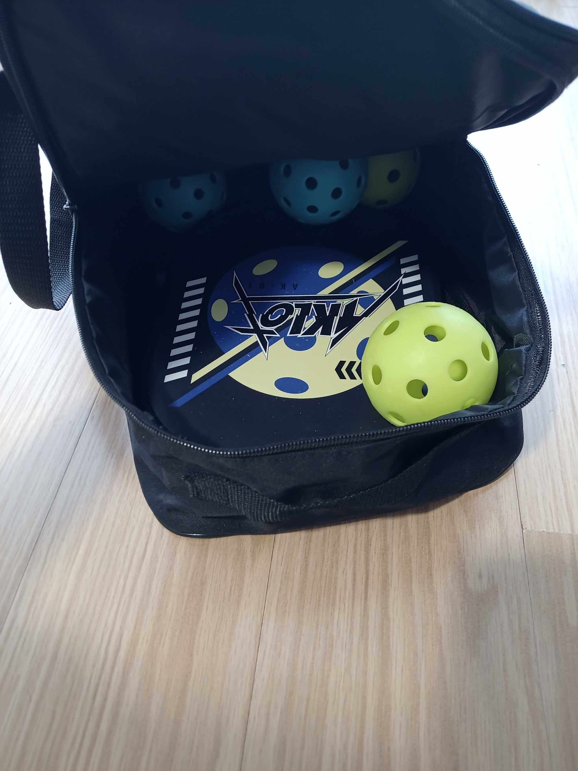 Kit Pickleball 2 raquetes+6 bolas c/ bolsa / paddles & bag