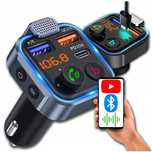 Transmiter samochodowy FM bluetooth QC 3.0 20W zestaw głośnomówiący