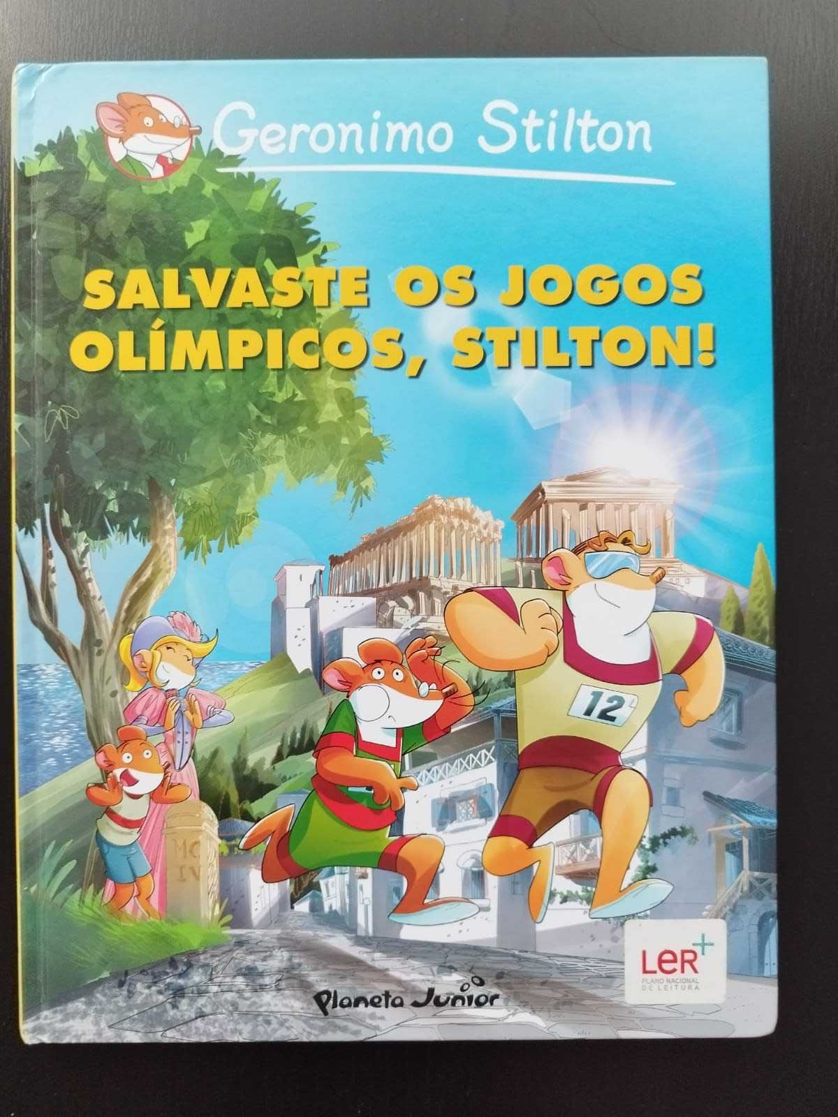 Livro banda desenhada "Salvaste os jogos Olímpicos Stilton"