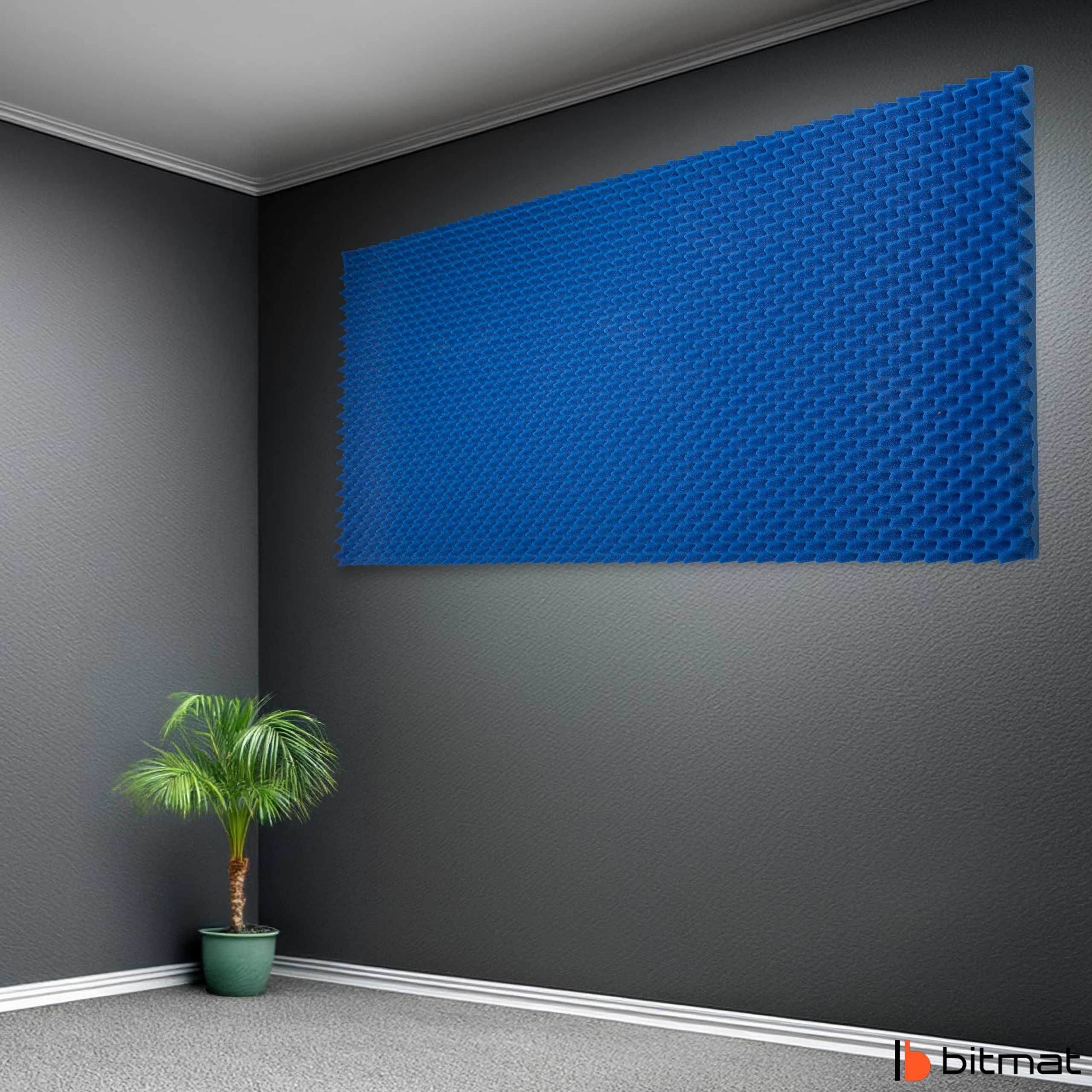 Mata wygłuszająca ścianę panel akustyczny Bitmat ciemnoniebieski 4 cm
