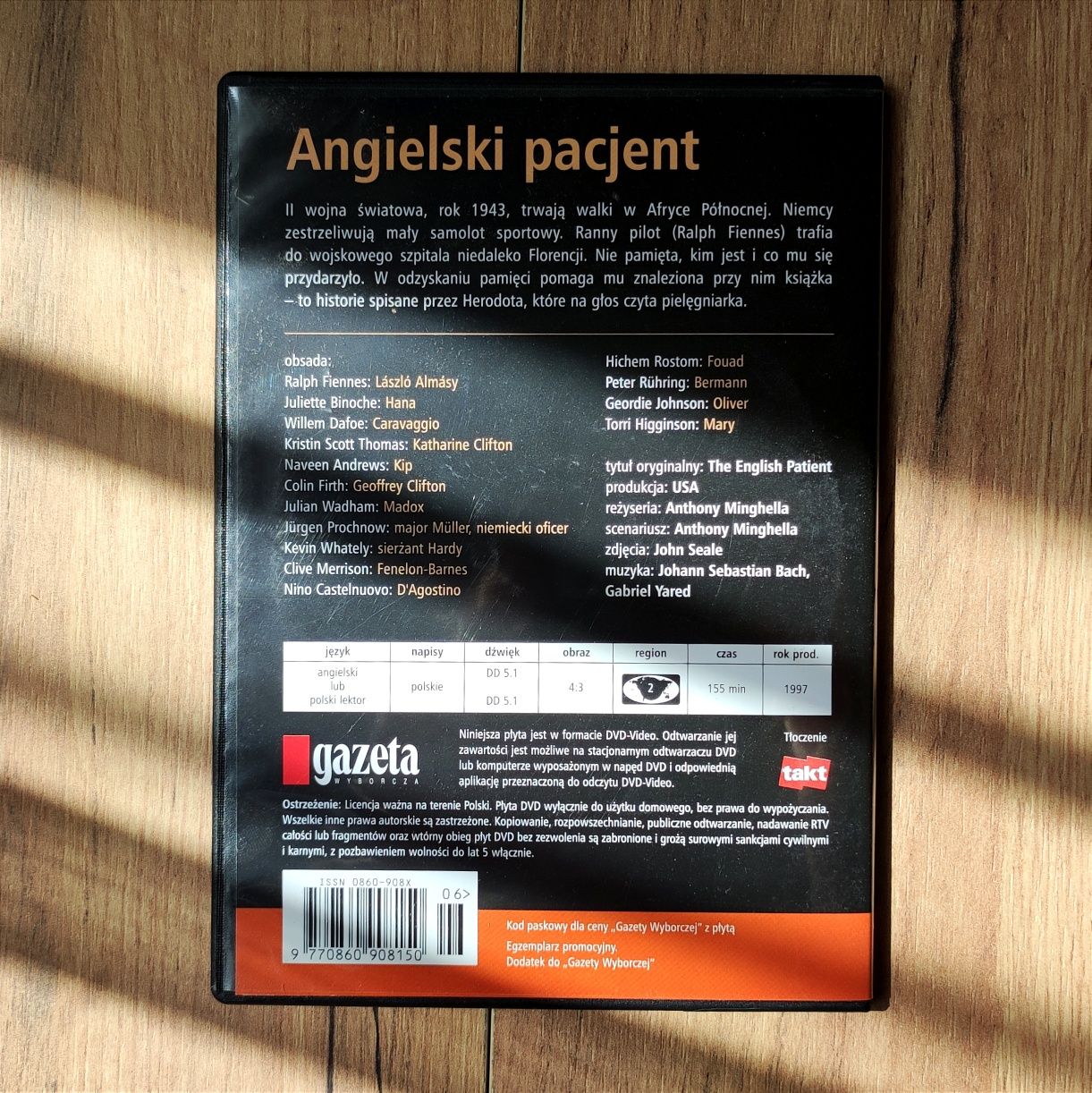 Angielski Pacjent DVD