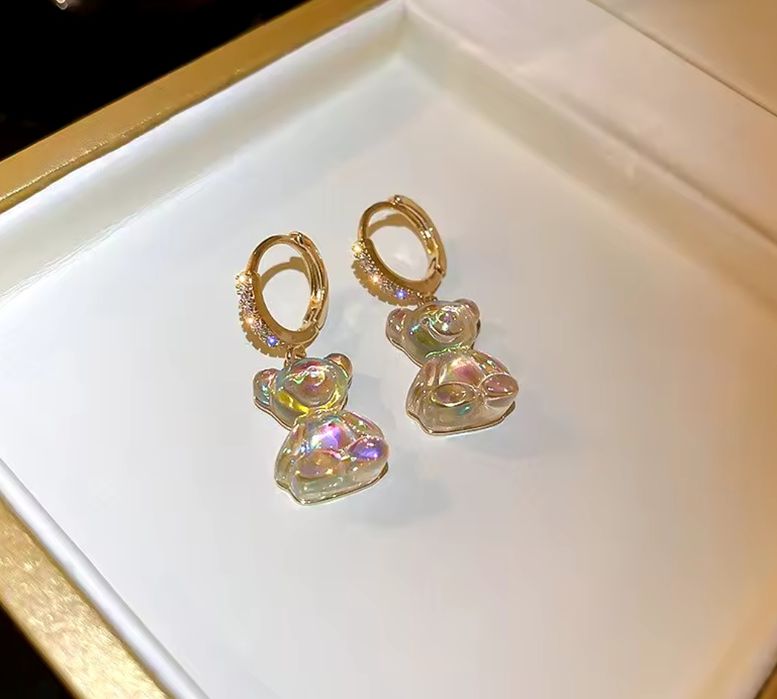 Transparentne kolczyki Niedźwiedź Tous