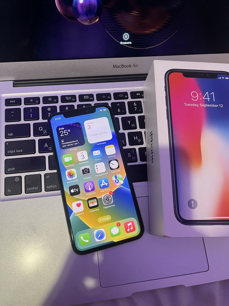 iPhone X 256gb black neverlock