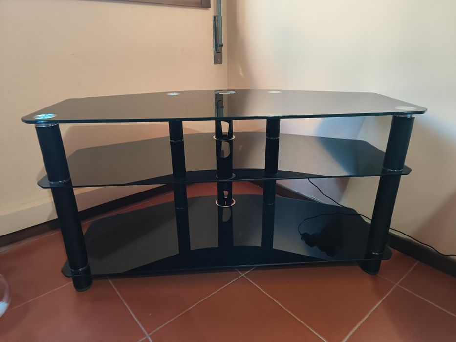 Móvel TV/Hi-Fi , vidro Temperado ,  1 m cumprimento  por 0,50 cm