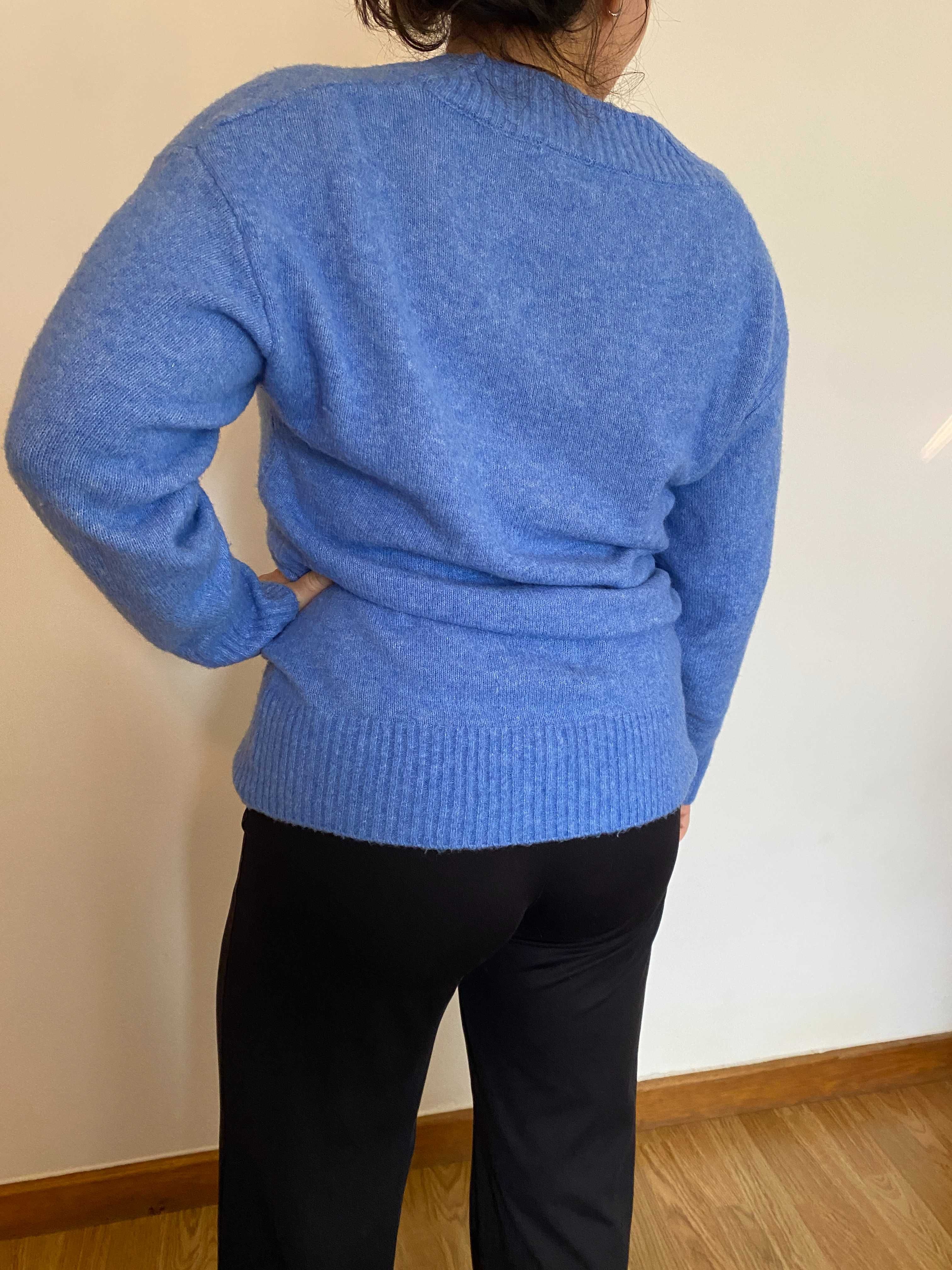 Camisola Malha Azul Mango