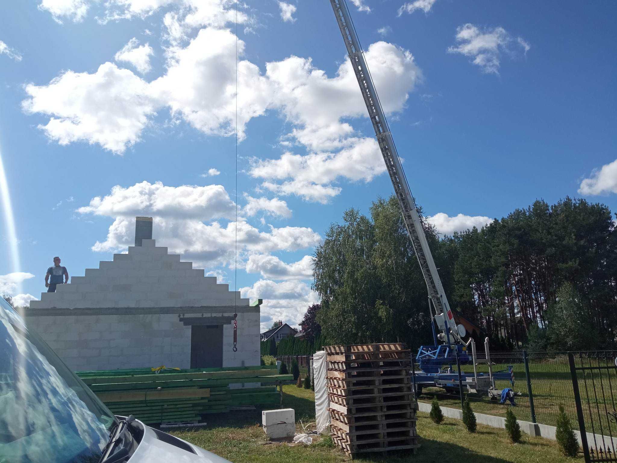 Więźba dachowa z montażem, deski, łaty, k.łaty- Tartak- transport HDS.