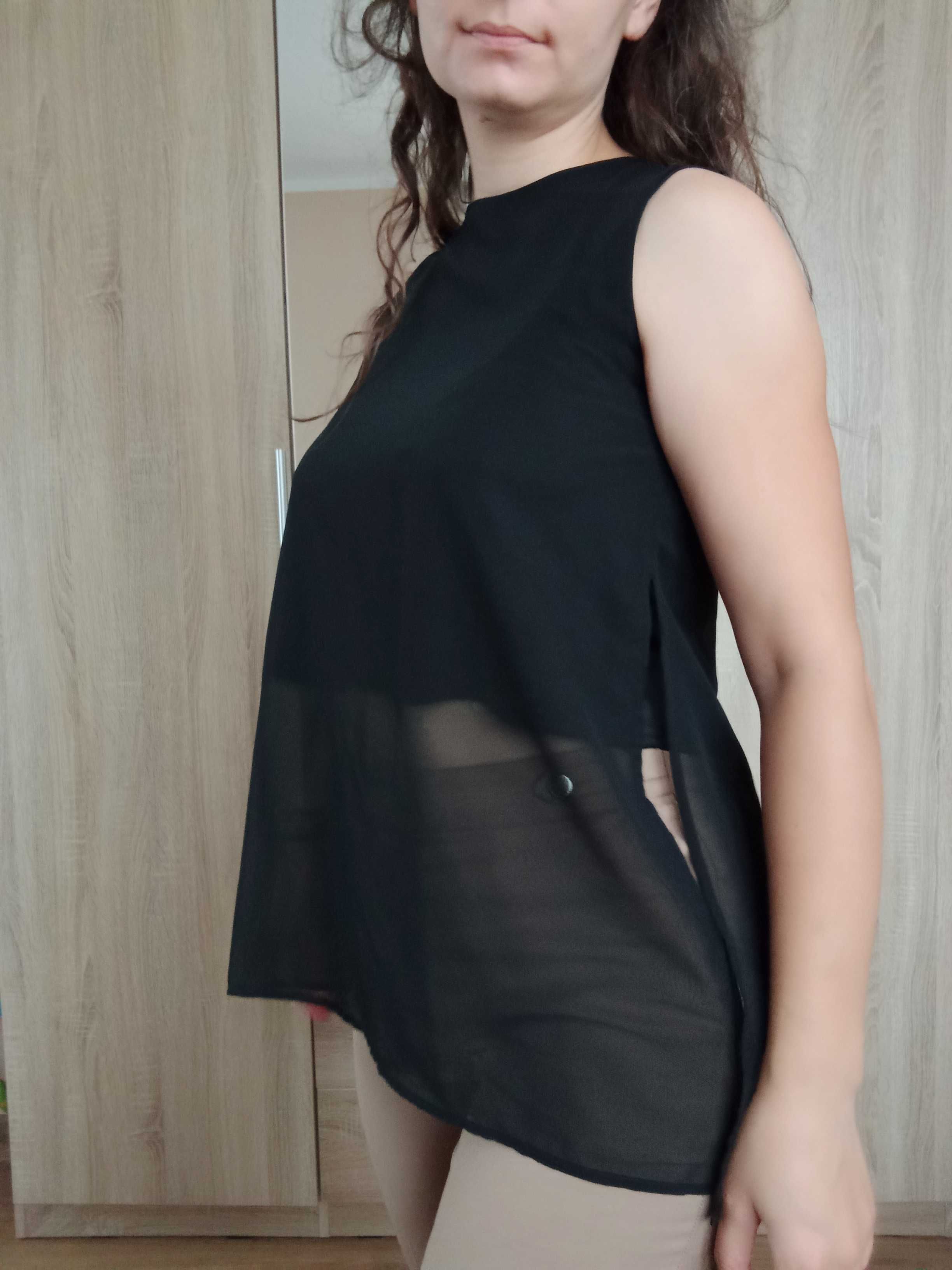 Czarna elegancka bluzka H&M
