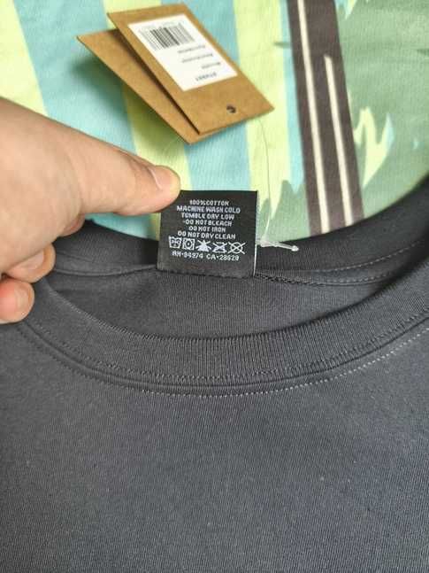 Koszulka Stussy czarna letnia modna z krótkim rękawem, rozmiar XL