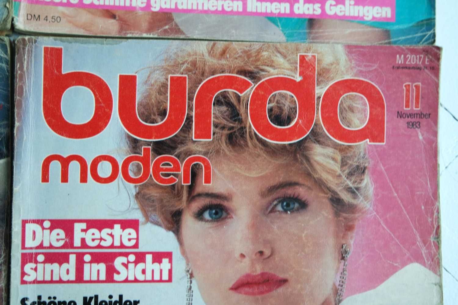 Burda moden 1983 - 6 numerów krawieckie niemieckie stara