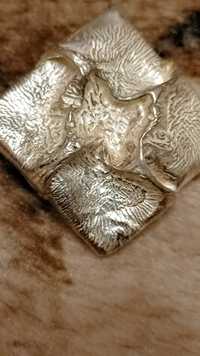 Duże srebrne kolczyki na sztyfty