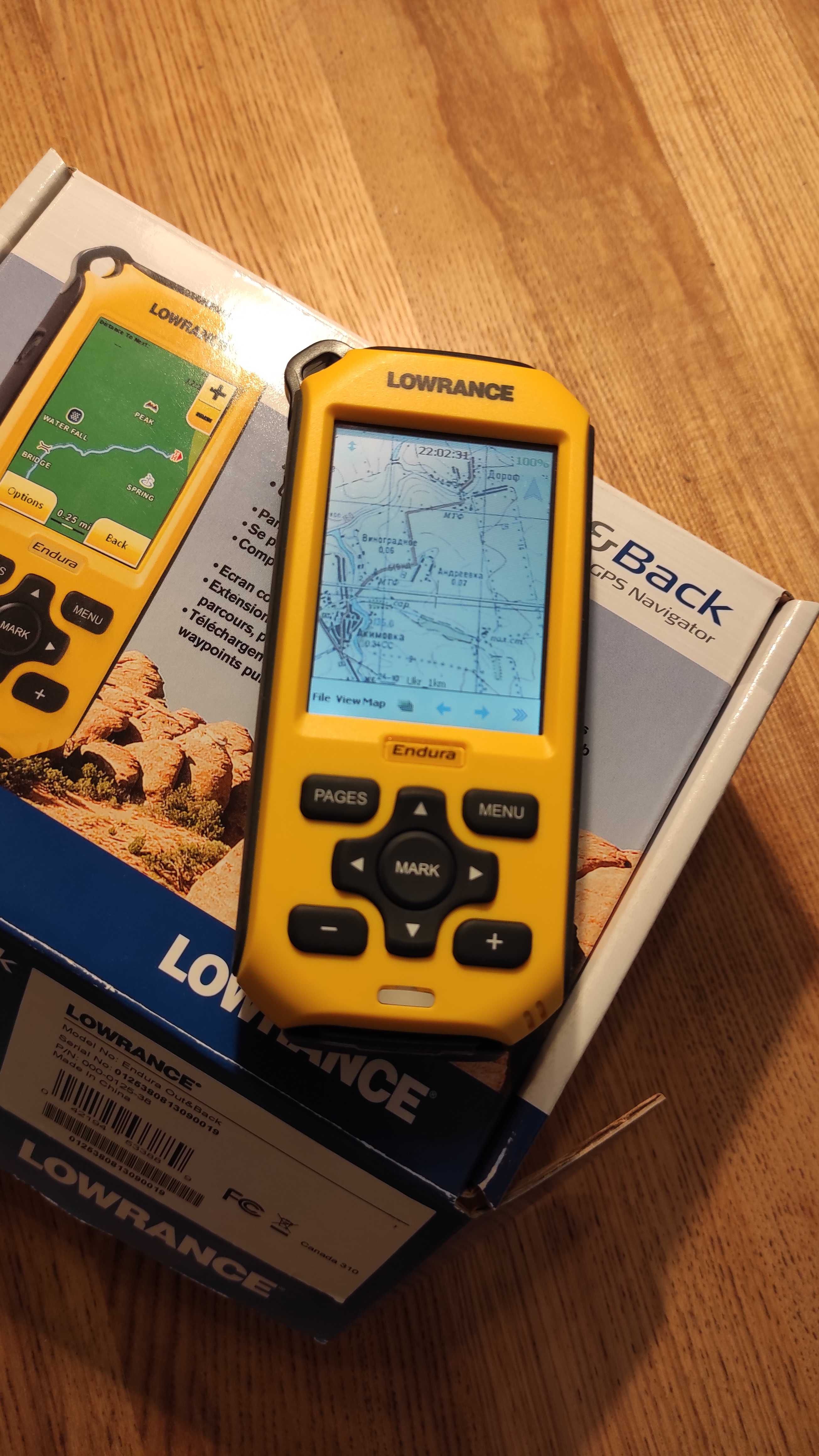 Туристичний GPS навігатор Lowrance Endura out&back приймач ЖПС