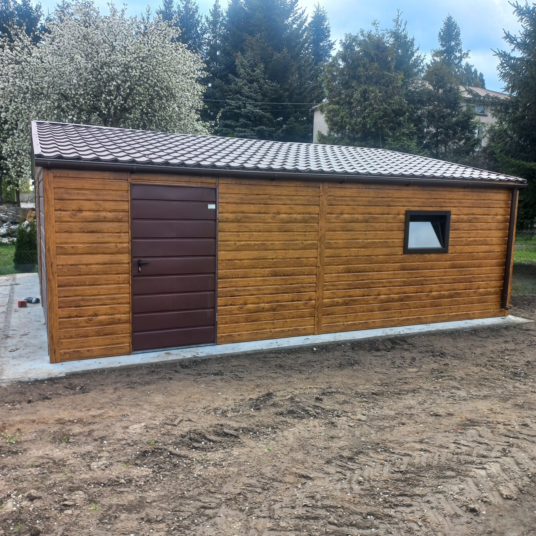 7,5x7 drewnopodobny garaż dowolne wymiary