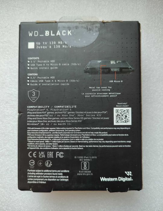 Внешний жесткий диск 2 TB Western Digital WD Black P10 Game Drive