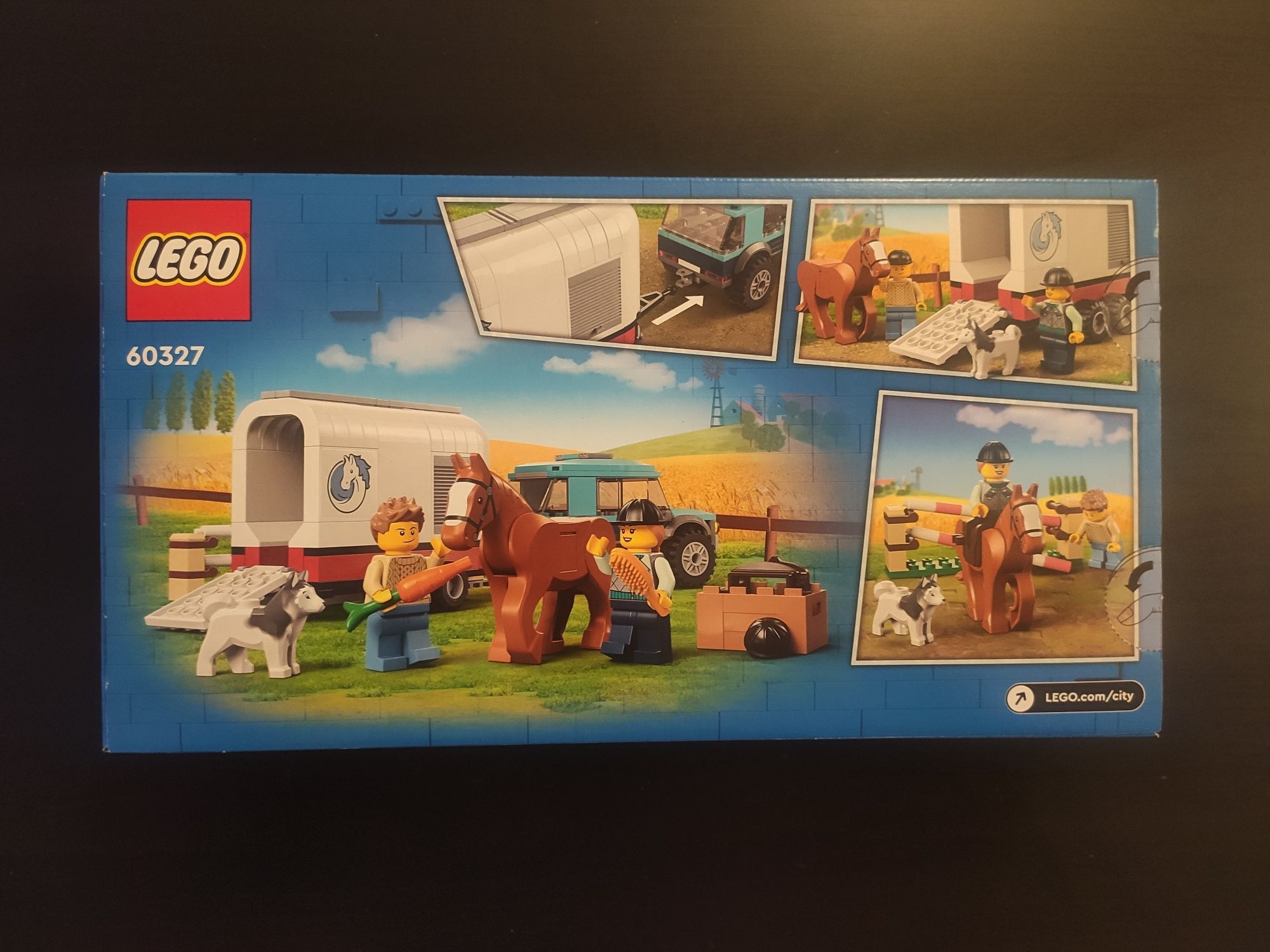 Zestaw LEGO City 60327 Przyczepa do przewozu koni