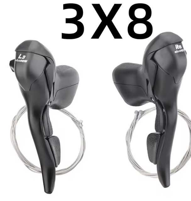 STI Micronew - shifters 3x8 velocidades