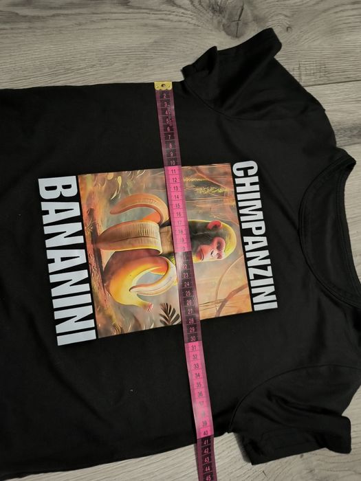 Czarny t-shirt italian Brainrot chimpansini Bananini