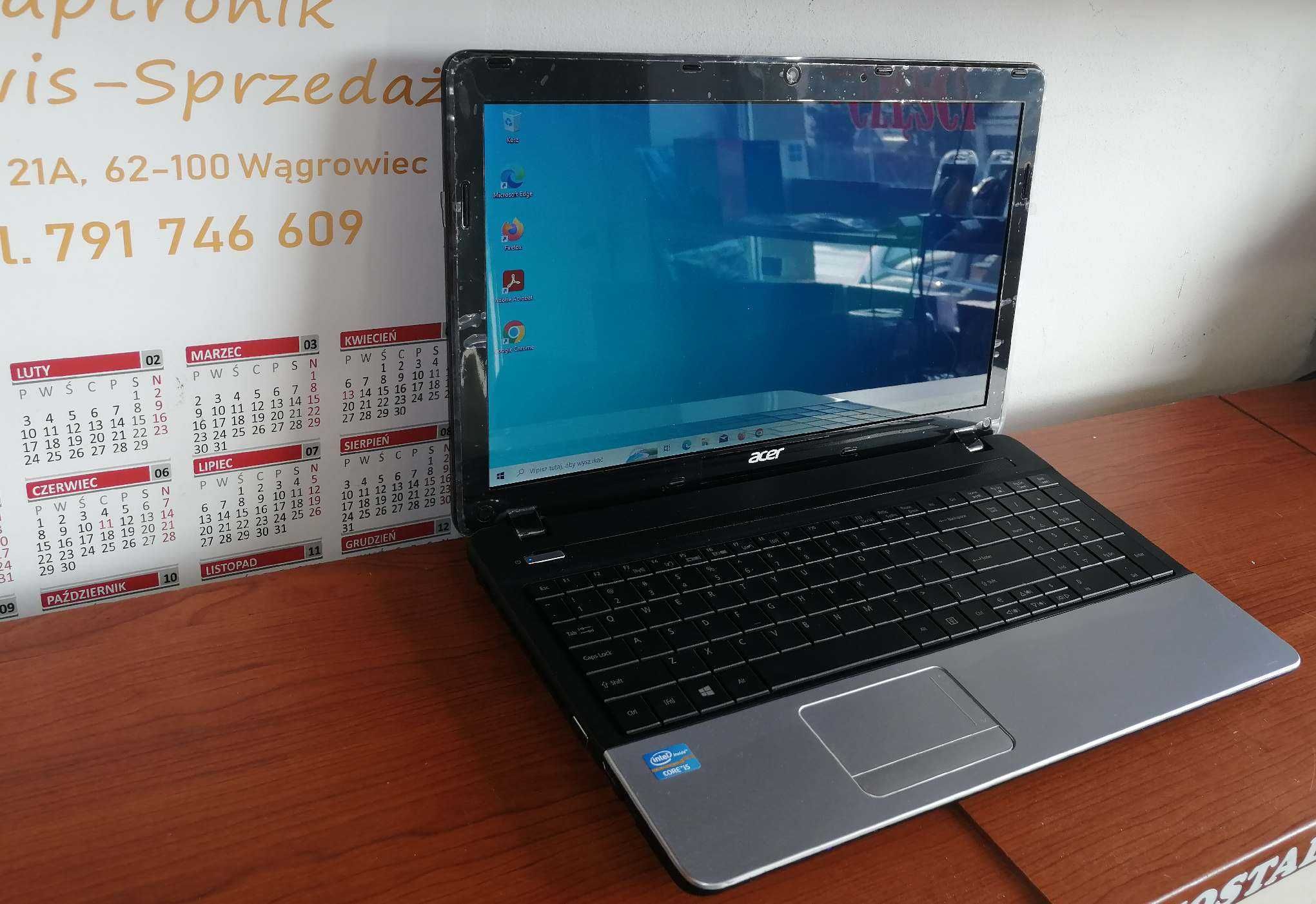 Laptop jak NOWY Acer Aspire  i5 2,60-3,20GHz 8GB SSD 256 15,6 GW-12m