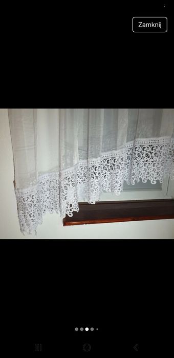 Firanka łuk woal z gipiurą biała 180x400cm