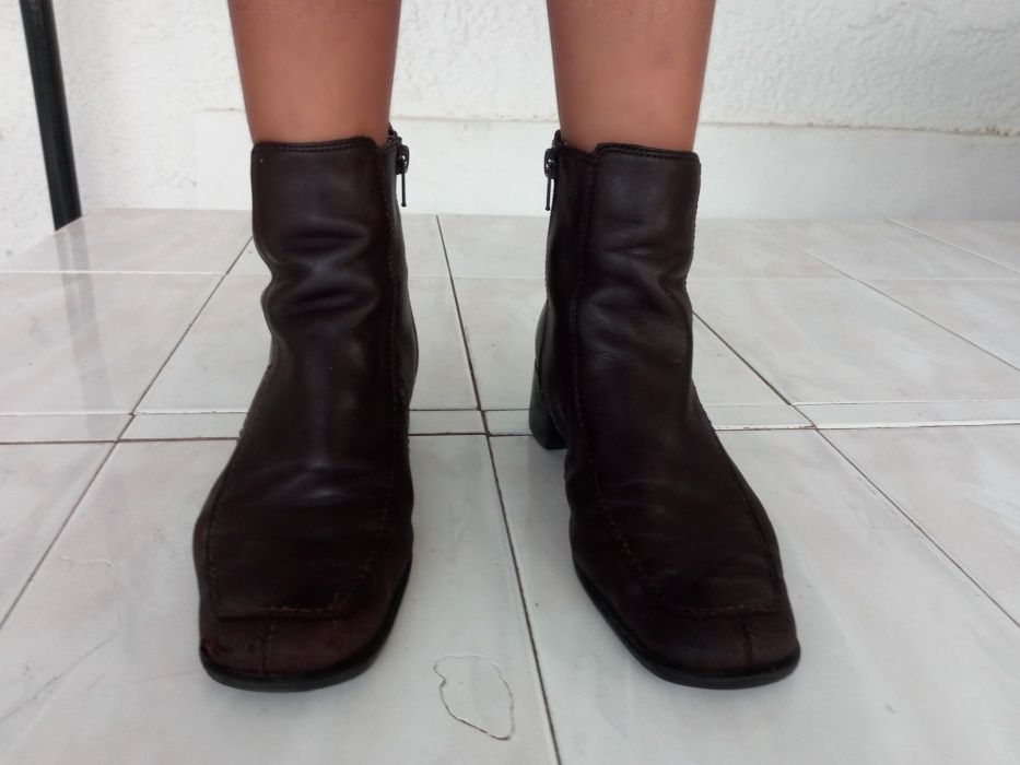 Botas senhora castanhas tamanho 36