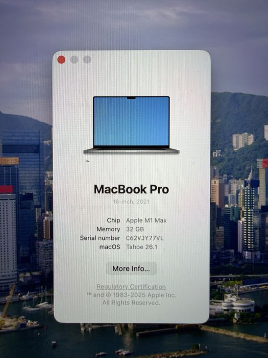 2021 Macbook Pro 16” | M1 Max |  32GB RAM | 512GB SSD