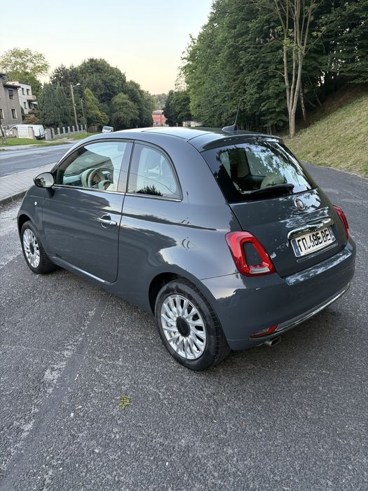 Fiat 500 lounge 1.2 benzyna 2019r klima , szklany dach, led , carplay