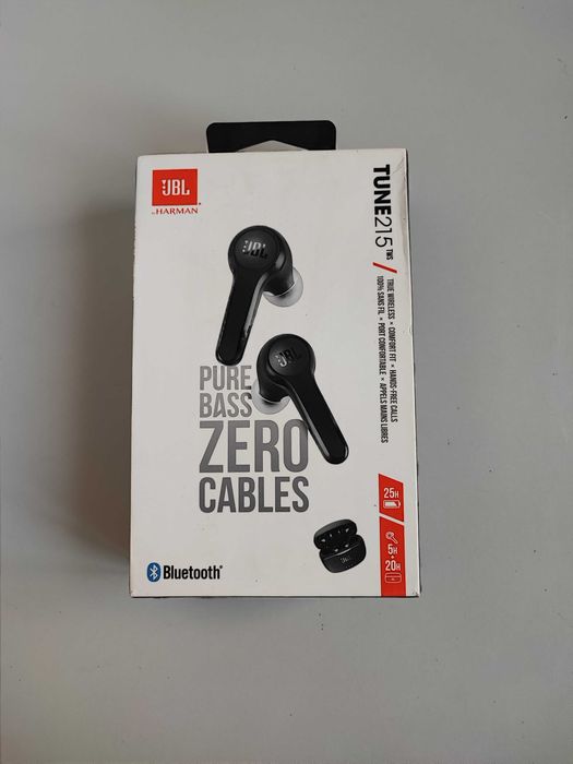 Навушники JBL Tune 215 TWS, Black, PURE BASS, ZERO CABLES