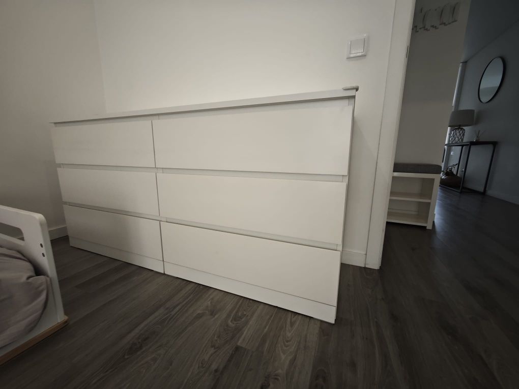 Cómoda 6gavetas MALM IKEA (160x78) c/ gavetas forradas (recolha Braga)