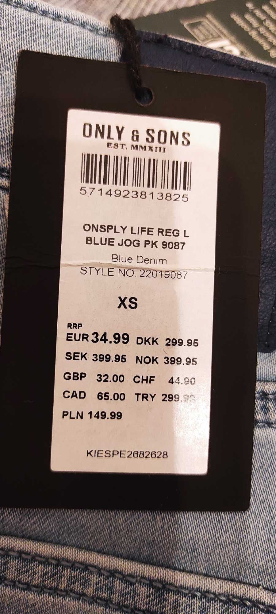 Krótkie spodenki chłopięce roz. XS Only -NOWE