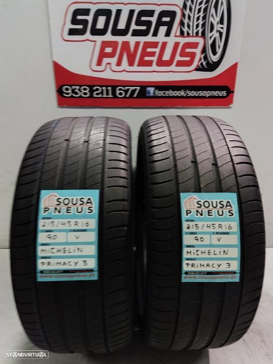 2 pneus semi novos 215-45r16 michelin - oferta dos portes 90 EUROS