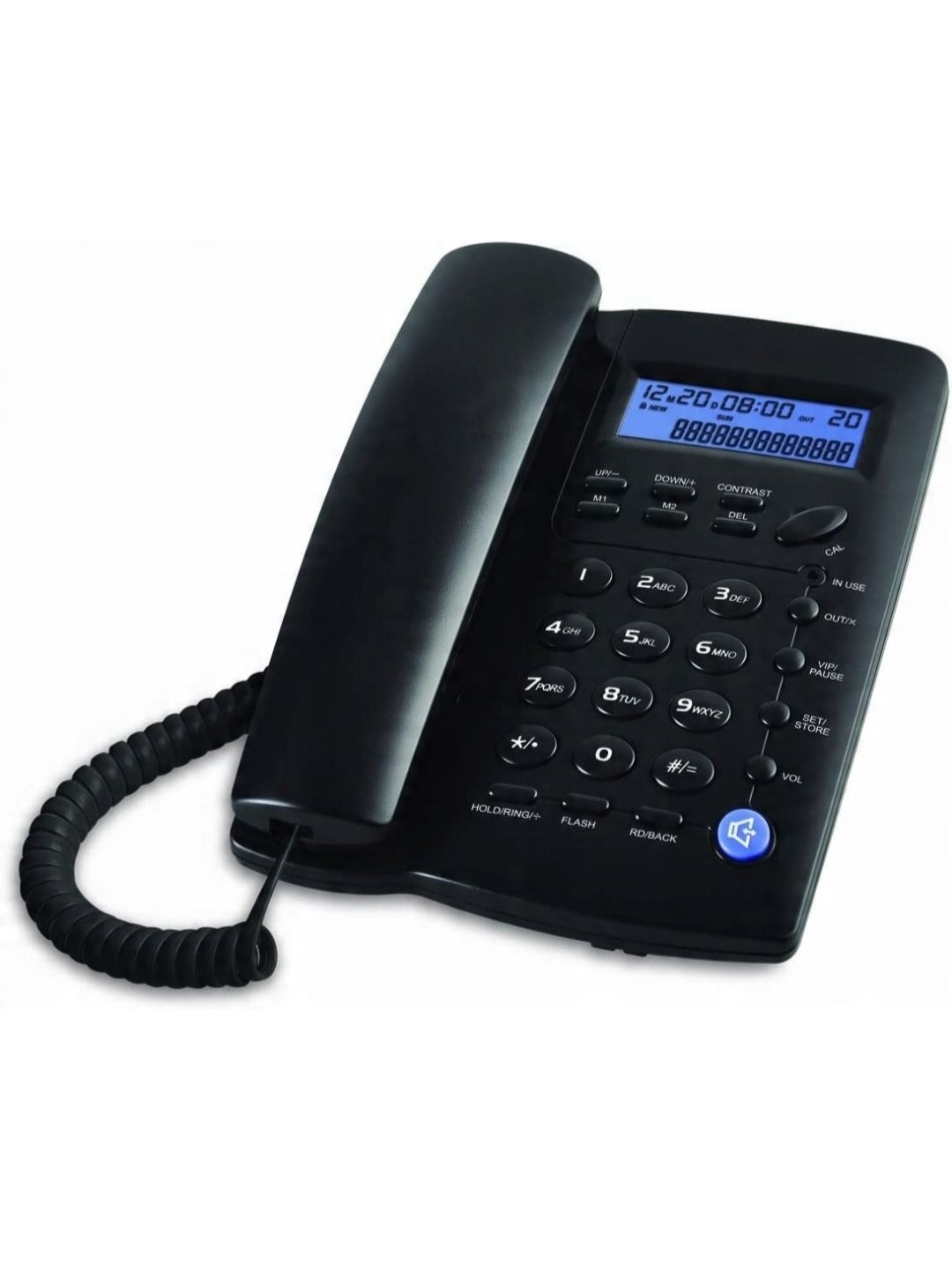 Telefon przewodowy z głośnikiem
