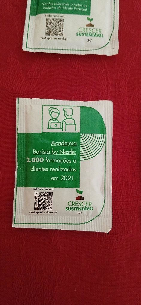 Pacotes de açúcar Crescer Sustentável
