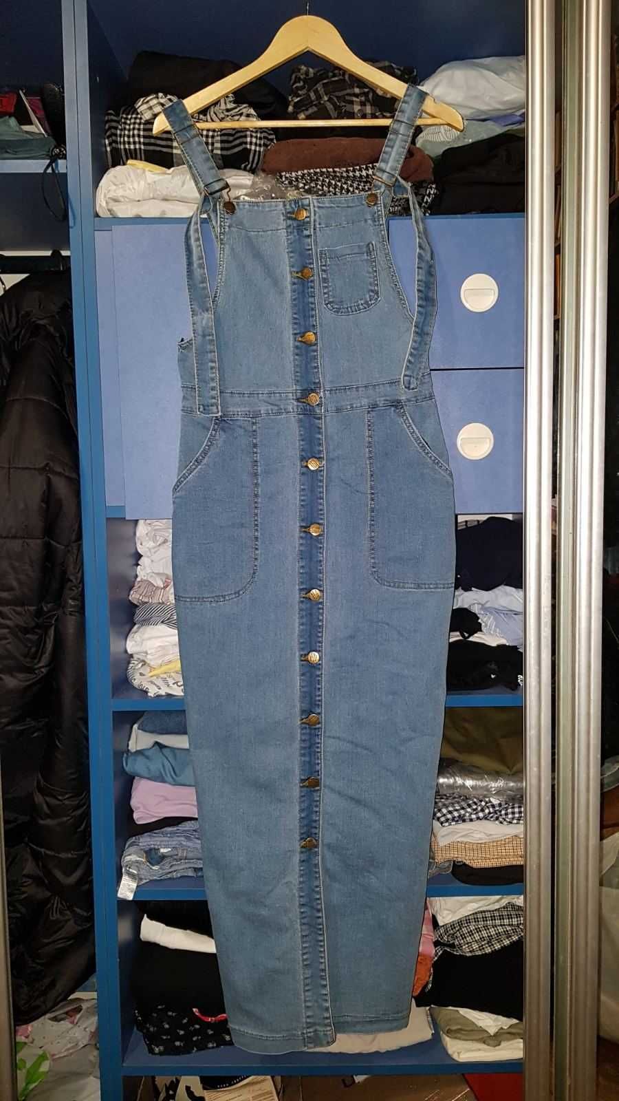 длинный джинсовый сарафан до пола длинное платье джинсовое  плаття