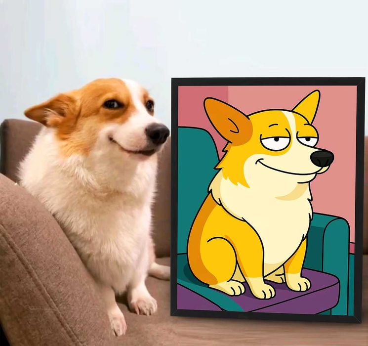 Портрети у стилі Сімпсонів Дісней Pixar Аніме Подарунок на свят Наруто