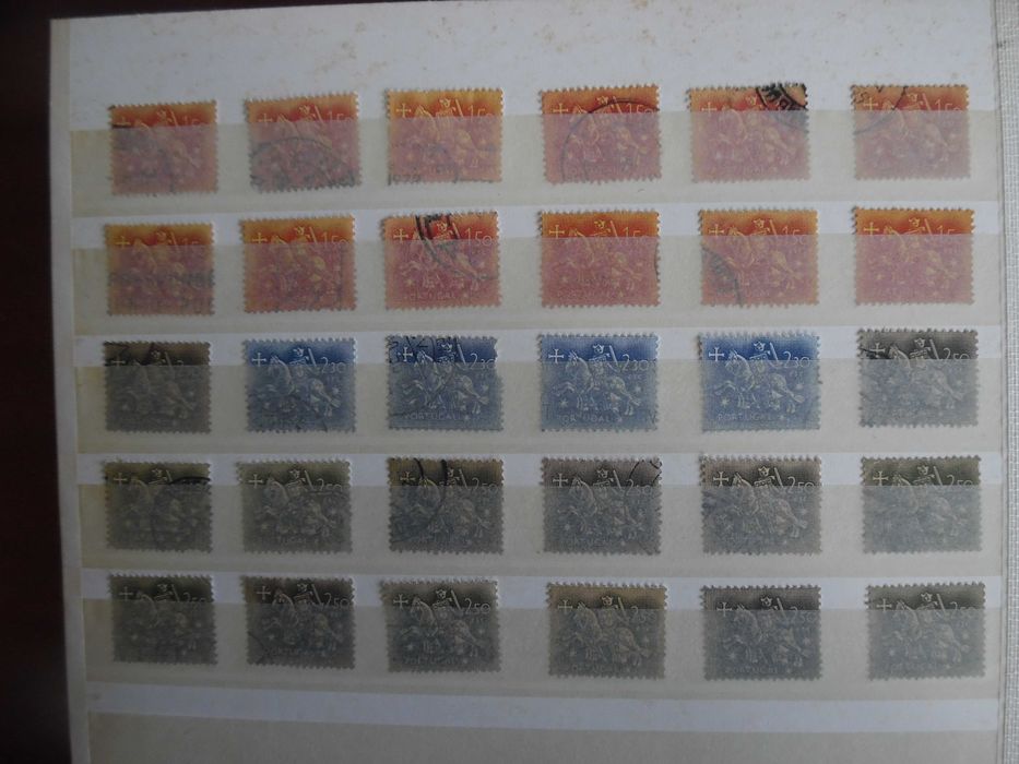 Selos Portugal- Para Marcofilia 6 páginas 379 selos