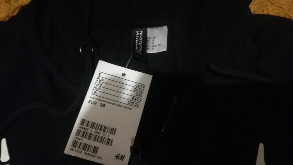 Nowy (z metką) bawełniany dzianinowy kombinezon - jakość  H&M r. 38