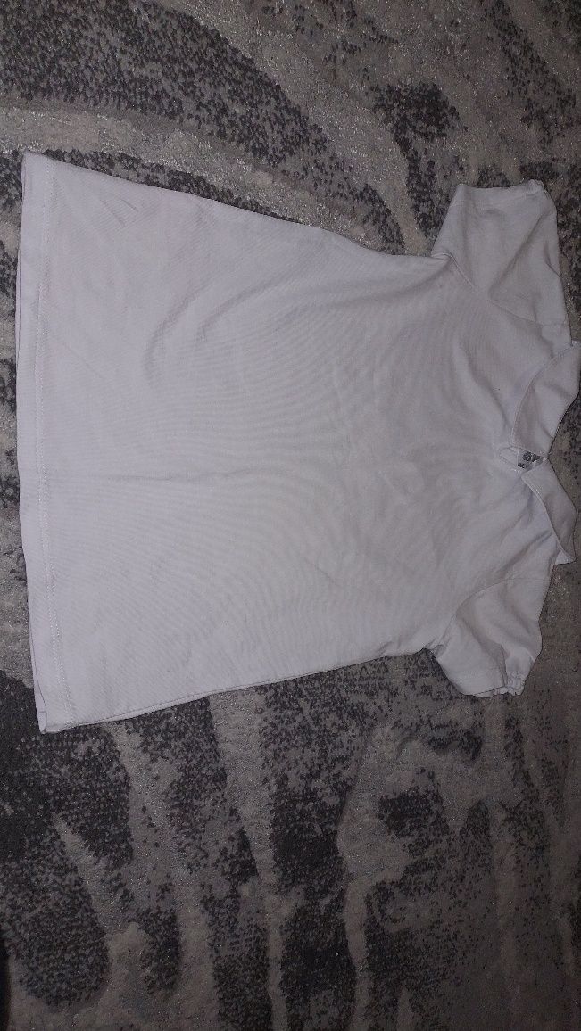 Biała bluzka z krótkim rękawem Atut rozmiar 116