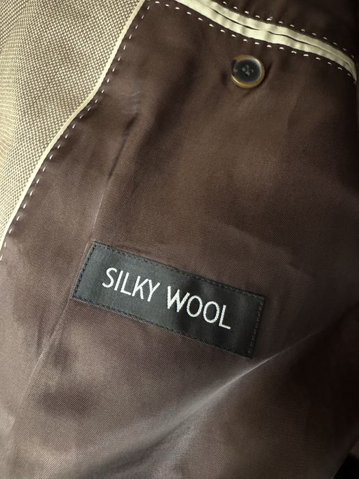 Carl Gross wełniana marynarka z dodatkiem jedwabiu L