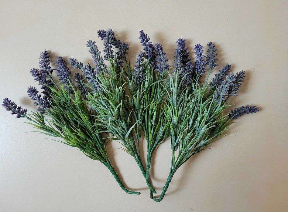 LAWENDA Sztuczna lawenda 4 pęczki / 33 cm