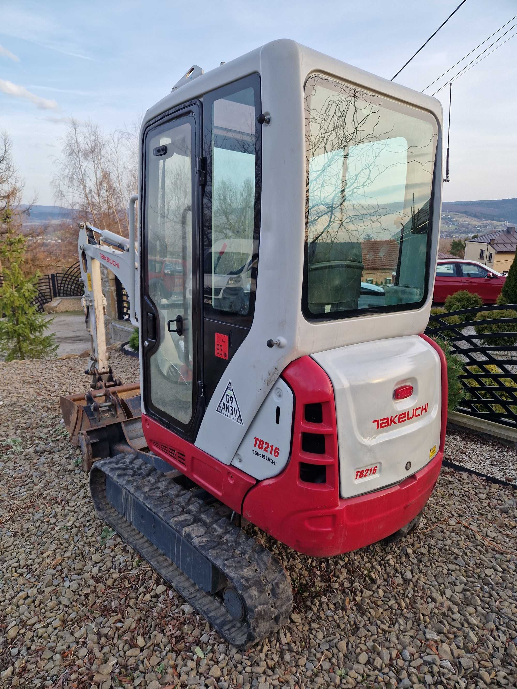 Minikoparka Takeuchi TB216 3 łyszki 2016r