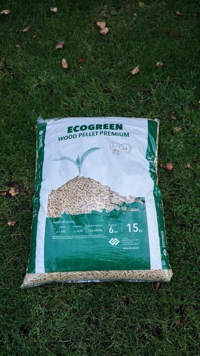 Pellet ECO GREEN jasny, first class 975kg Mirosławiec