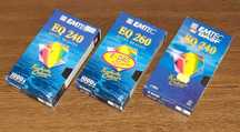 Kasety VHS EMTEC EQ 240 i 260 Fantastic Colours - 3 sztuki