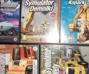 7x symulator lotniska demolki koparki śmieciarki lawety PC