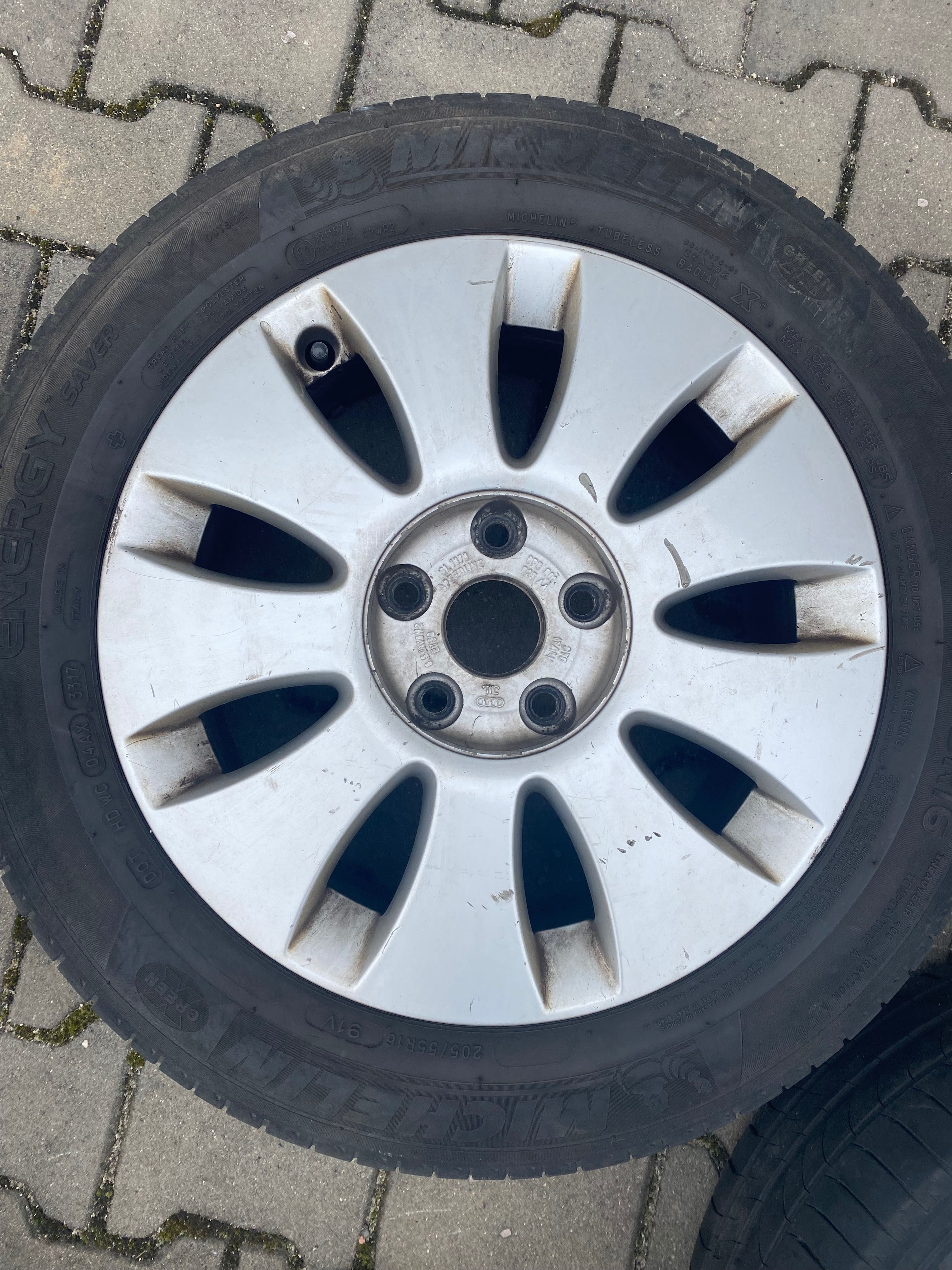 Koła r 16 audi 5x112+ opony Michelin lato 205/55