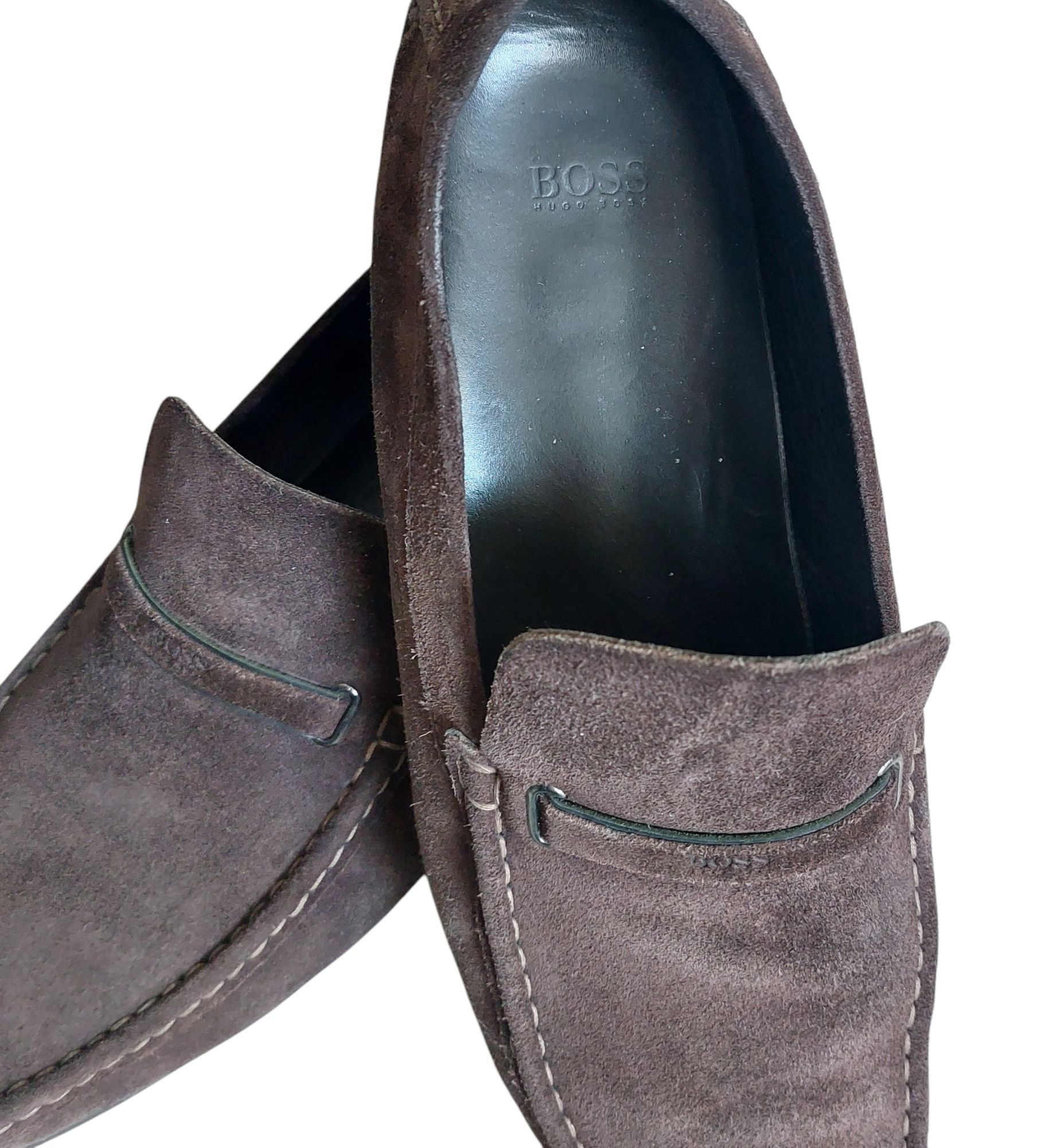Hugo Boss mokasyny zamszowe skóra męskie r. 44/28,5cm
